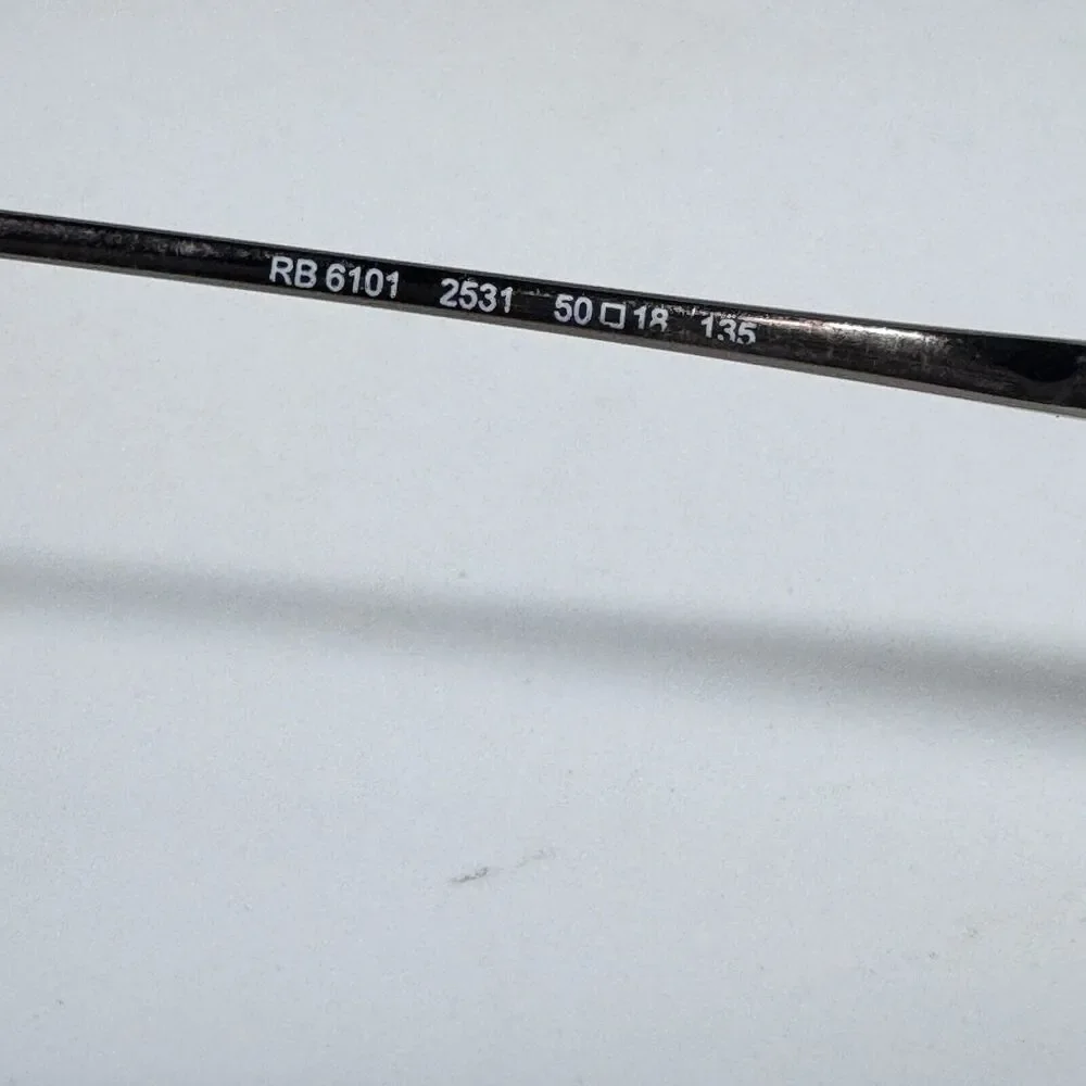 Ray-Ban Eyeglasses RB6101‎ 2531 Brown Half Rim Frame 50-18-135 15866